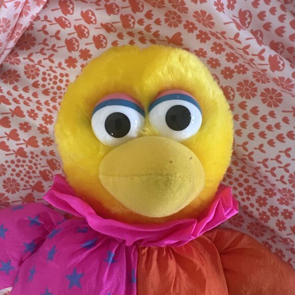 Applause Sesame Street Big Bird Parachute Clown 14" Plush Stuffed Doll 1986 - Picture 2 of 13